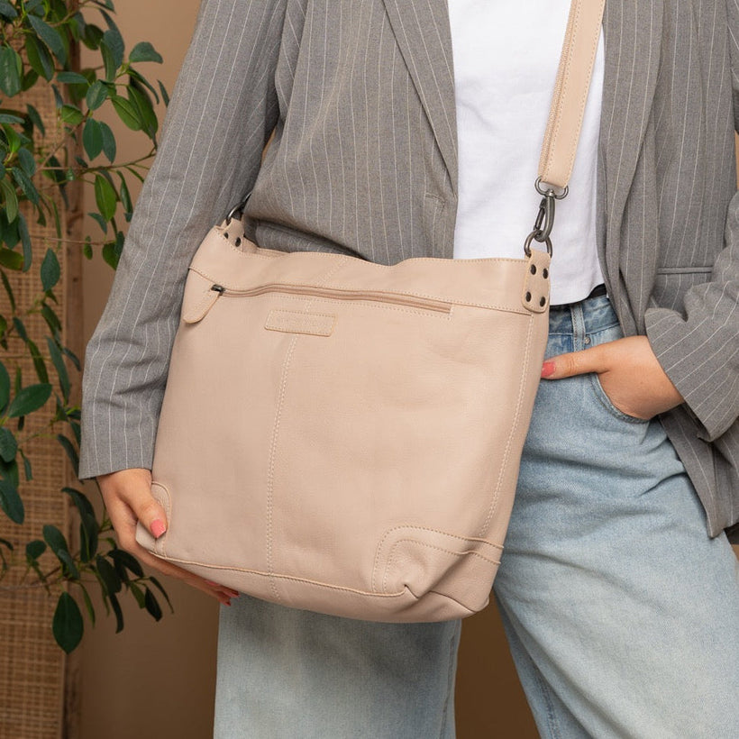 Astero Full-Grain Leather Shoulder Bag para Mujer