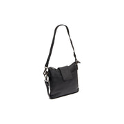 Calora Full-Grain Leather Shoulder Bag para Mujer in Classic 100% Full-Grain Leather - Full Exterior Front Profile View | Comprar online