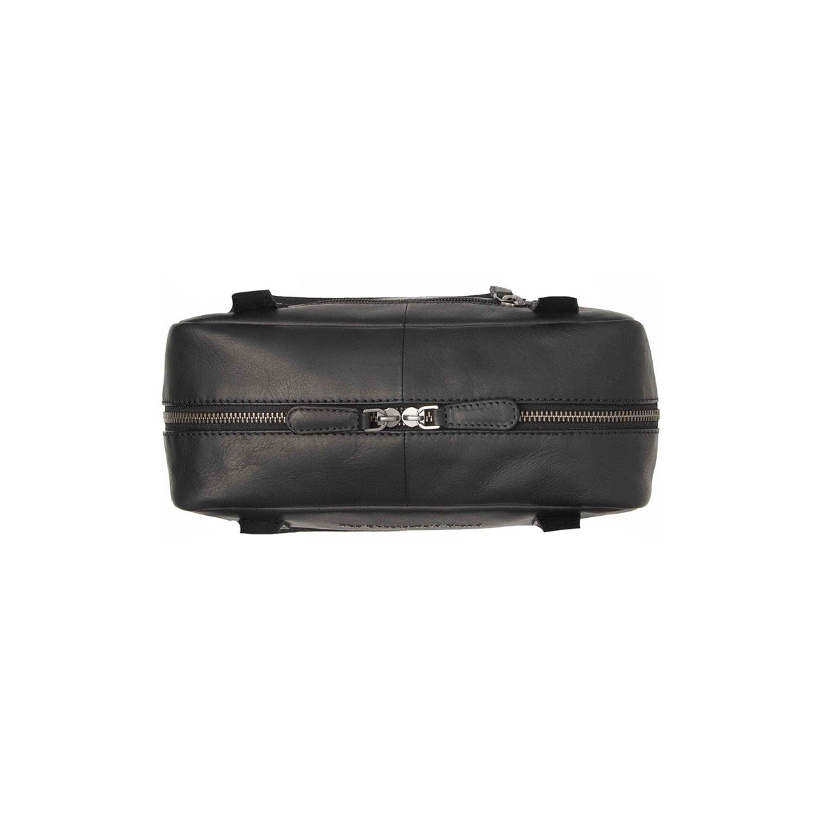 
Solid Antique Brass Hardware & Heavy-Duty Dual Zipper Detail on Fenno Bolso de hombro de cuero flor
