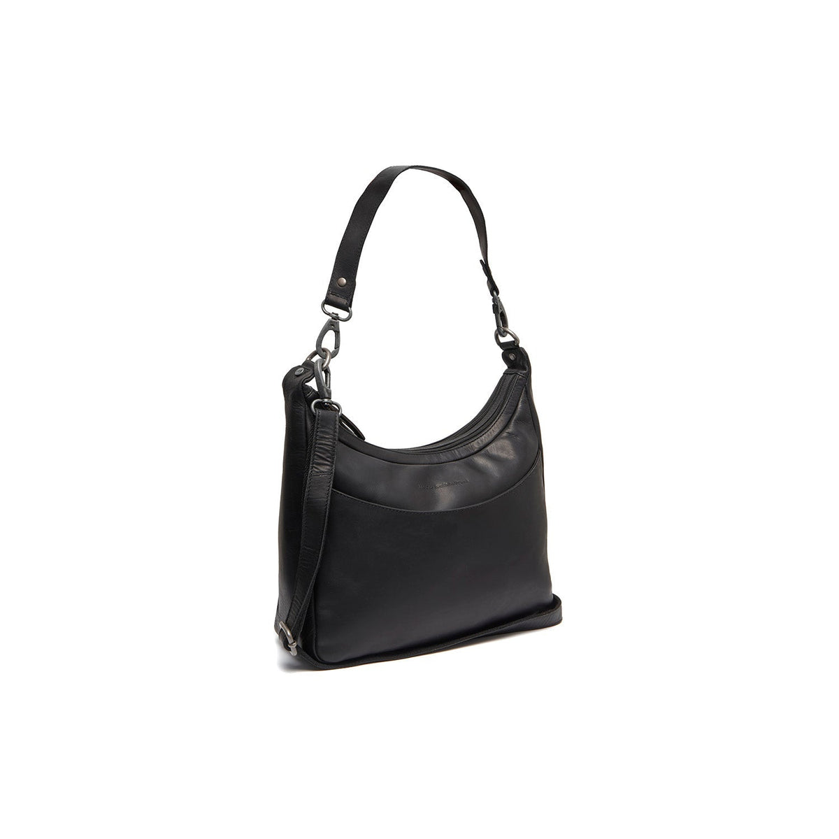 Olvia Full-Grain Leather Shoulder Bag para Mujer in Classic 100% Full-Grain Leather - Full Exterior Front Profile View | Comprar online