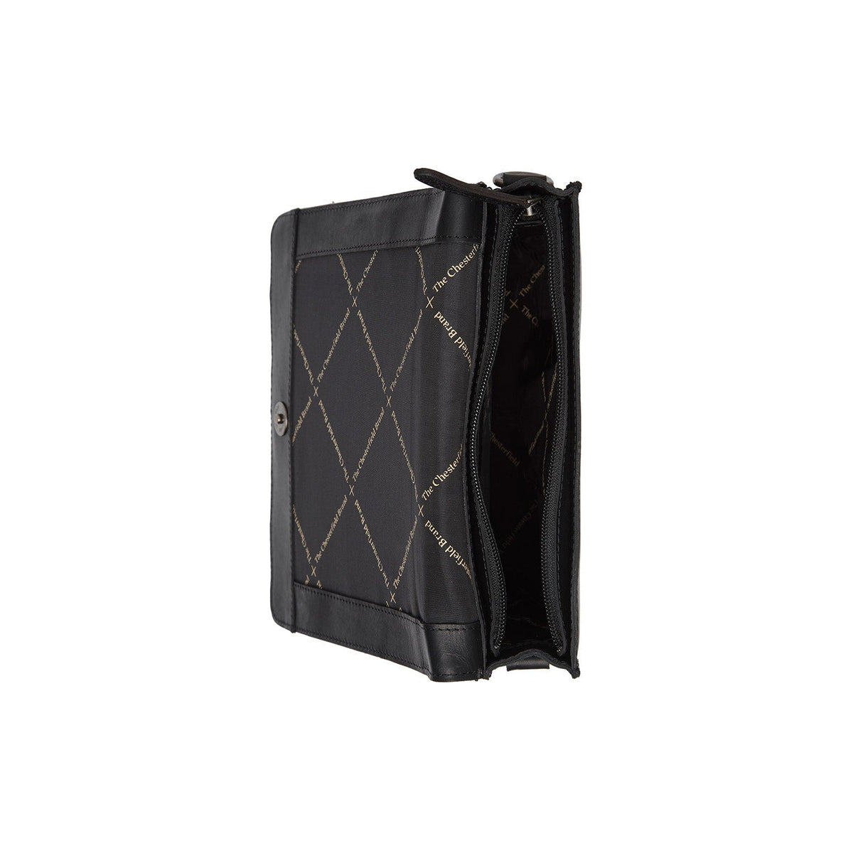 Osuna Full-Grain Leather Shoulder Bag para Mujer - Structured Side Profile Showing Gusset Depth &amp; Expansion Capacity