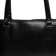 Classic 100% Full-Grain leather Bag - Rear Perspective Showing Reinforced Leather Straps & Stitching