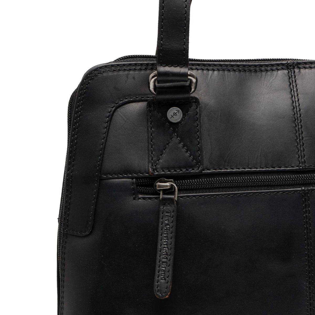 Seron Full-Grain Leather Shoulder Bag para Mujer - Structured Side Profile Showing Gusset Depth &amp; Expansion Capacity