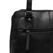 Seron Full-Grain Leather Shoulder Bag para Mujer - Structured Side Profile Showing Gusset Depth &amp; Expansion Capacity