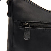 Tivra Full-Grain Leather Shoulder Bag para Mujer - Structured Side Profile Showing Gusset Depth &amp; Expansion Capacity