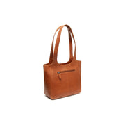 Cognac Leather Shoulder Bag Tofino, detail view 6