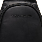 Solid Antique Brass Hardware &amp; Heavy-Duty Dual Zipper Detail on Leather Sling Bag Bowey para Mujer