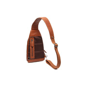 Cognac Leather Sling Bag Bowey para Mujer, detail view 6