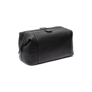 Biassa Full-Grain Leather Toiletry Bag para Mujer in Classic 100% Full-Grain Leather - Vista frontal y silueta a medida | Comprar online