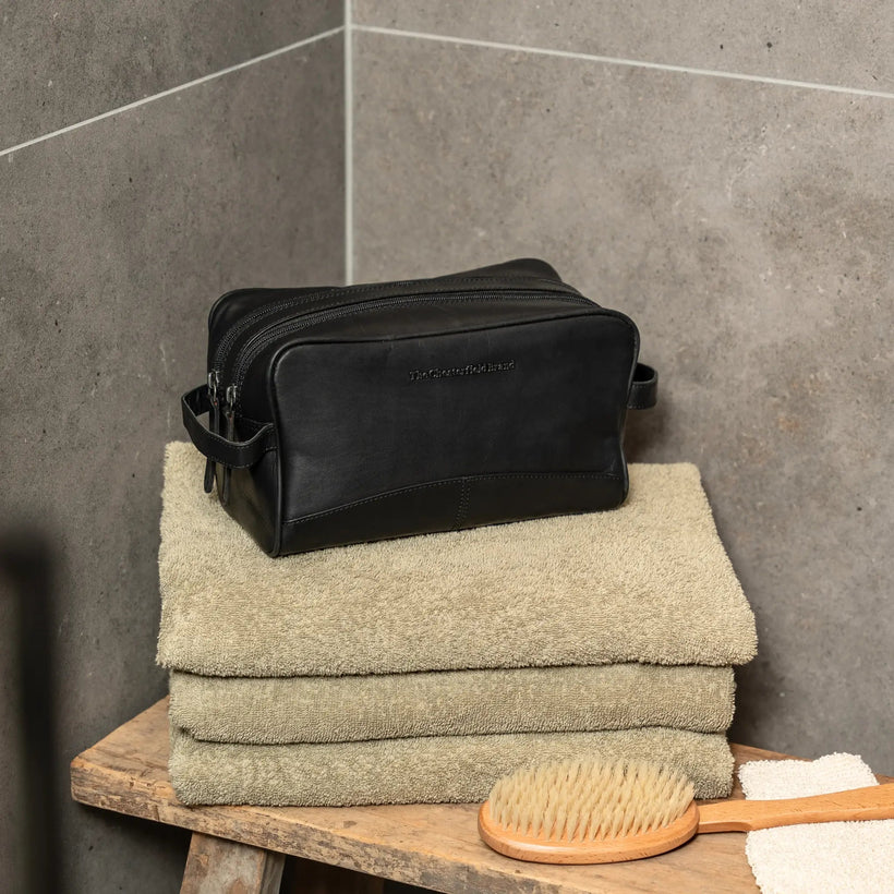 Stacey Full-Grain Leather Toiletry Bag para Mujer