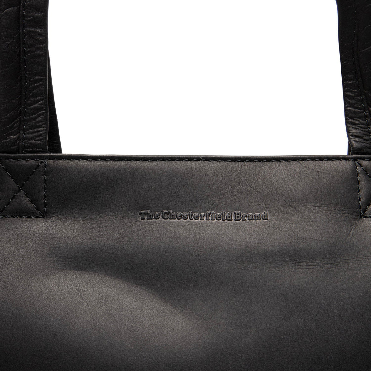 
Classic 100% Full-Grain leather Bag - Perspectiva trasera con correas de cuero reforzadas