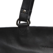 Berlin Full-Grain Leather Tote Bag para Mujer - Structured Side Profile Showing Gusset Depth &amp; Expansion Capacity
