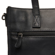 Estella Full-Grain Leather Tote Bag para Mujer - Structured Side Profile Showing Gusset Depth &amp; Expansion Capacity