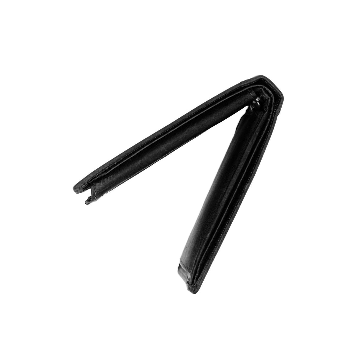 Solid Antique Brass Hardware & Heavy-Duty Dual Zipper Detail on Alvina Full-Grain Leather Wallet