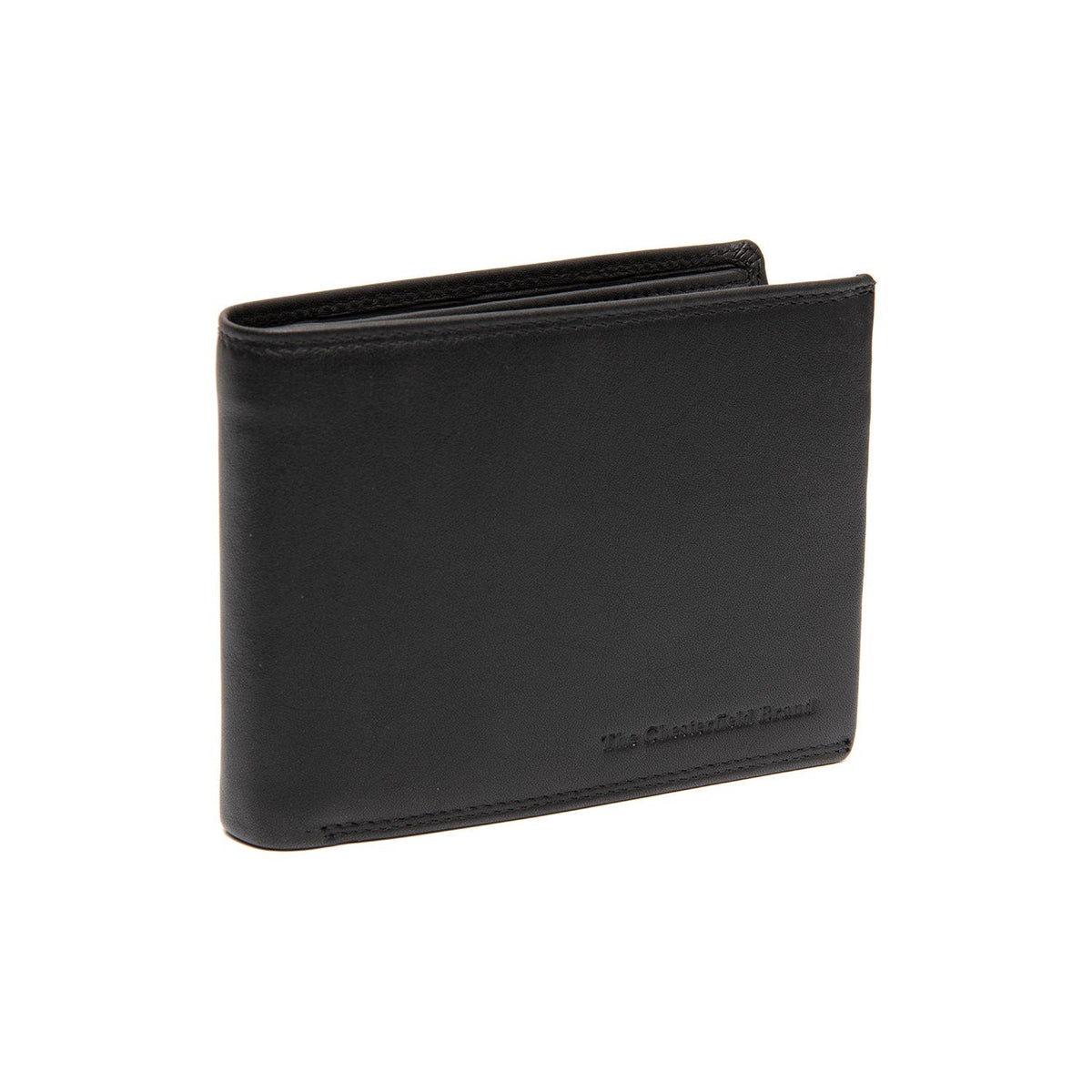 Hendrick Full-Grain Cartera de Cuero para Hombre in Classic 100% Full-Grain Leather - Full Exterior Front Profile View | Comprar online