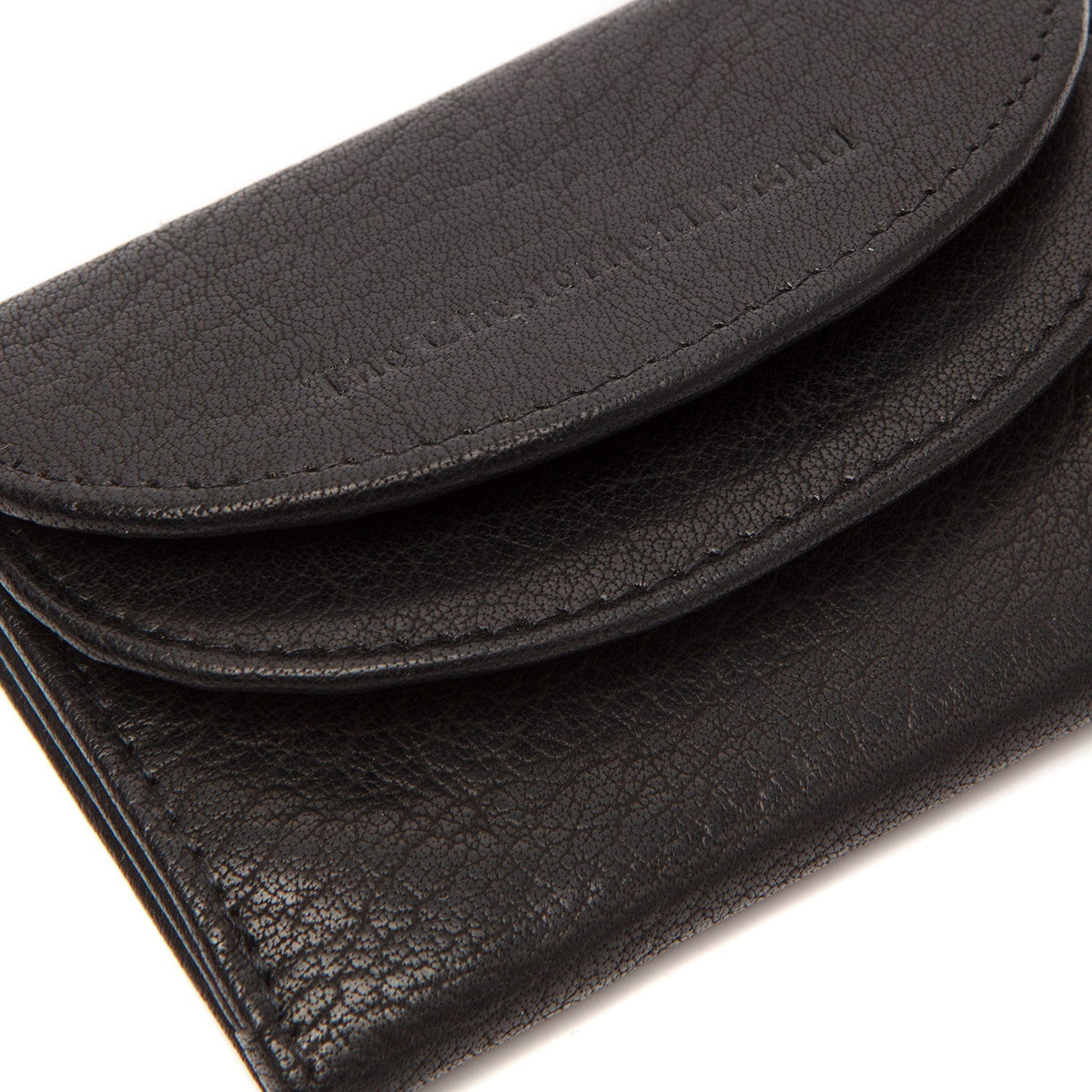 Classic 100% Full-Grain leather Wallet - Rear Perspective Showing Reinforced Leather Straps &amp; Stitching