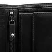 Ruby Full-Grain Cartera de Cuero para Mujer - Structured Side Profile Showing Gusset Depth &amp; Expansion Capacity