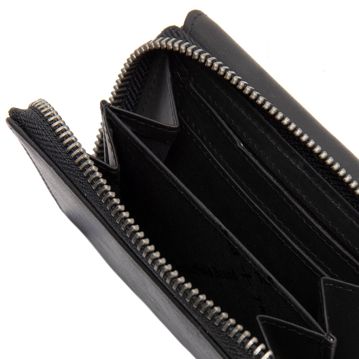 
Classic 100% Full-Grain leather Wallet - Perspectiva trasera con correas de cuero reforzadas