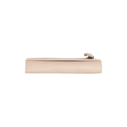 Solid Antique Brass Hardware &amp; Heavy-Duty Dual Zipper Detail on Valetta Full-Grain Cartera de Cuero para Mujer