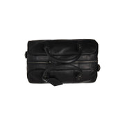 Liam Full-Grain Leather Weekender Bag para Mujer - Structured Side Profile Showing Gusset Depth &amp; Expansion Capacity