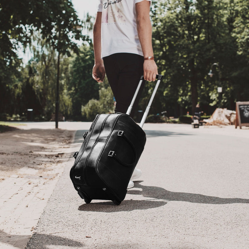 Leather Weekender Trolley Jayven para Mujer