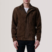 Lester Marrón Suede Cazadora Bomber de Cuero para Hombre – Vista alternativa del producto 3