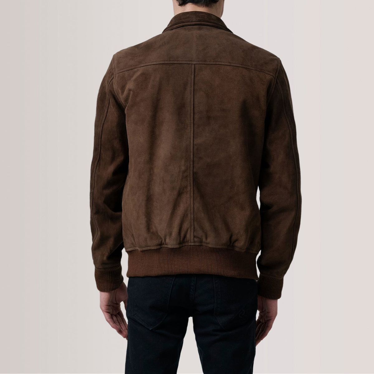 Lester Marrón Suede Cazadora Bomber de Cuero para Hombre – Vista alternativa del producto 5