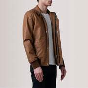 Lester Marrón Suede Cazadora Bomber de Cuero para Hombre – Vista alternativa del producto 3