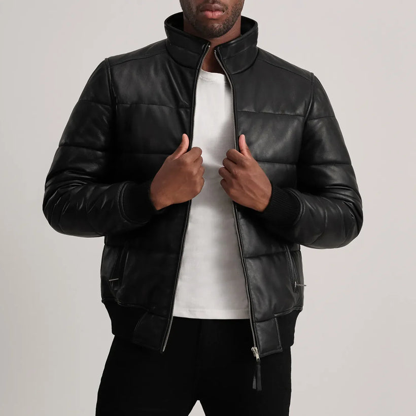 Lucas Chaqueta Bomber de Cuero para Hombre