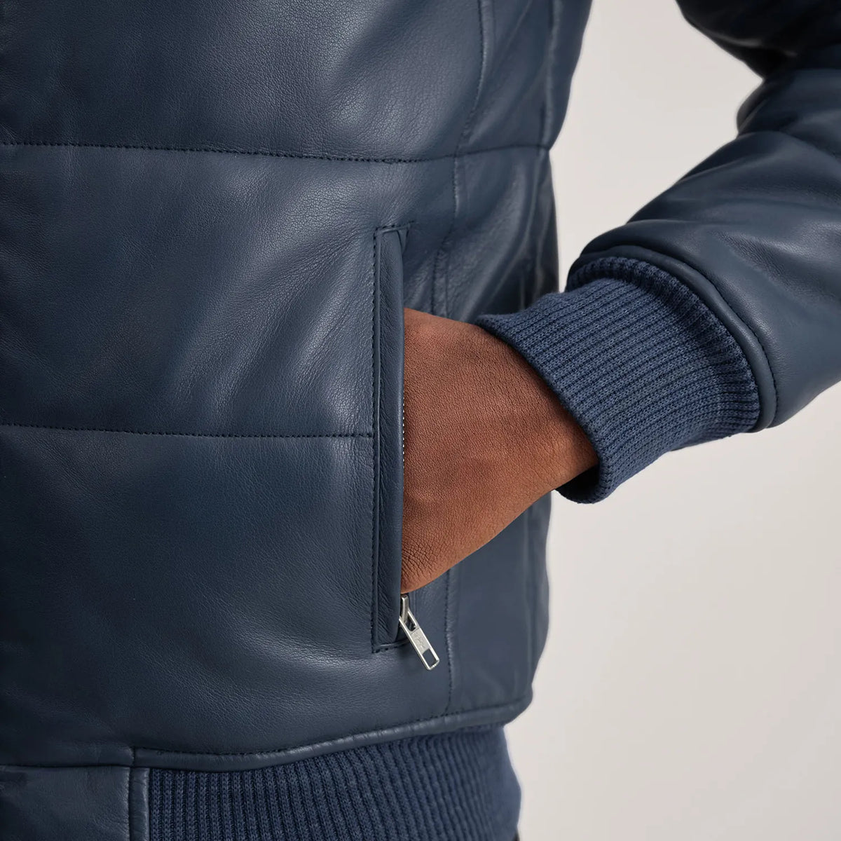 Lucas Cazadora Bomber de Cuero para Hombre – Vista alternativa del producto 6