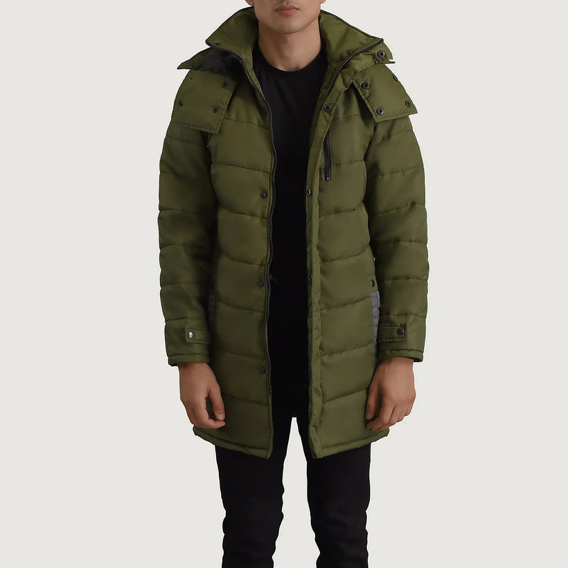 Moore Verde Hooded Parka para Hombre