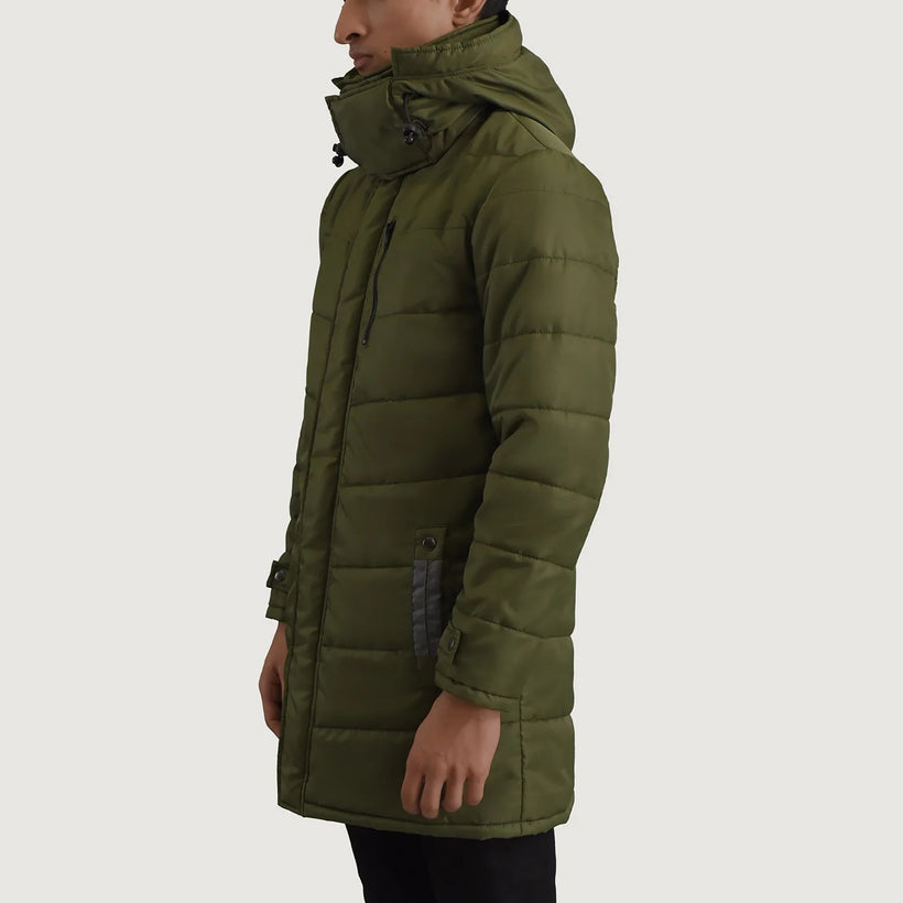 Moore Verde Hooded Parka para Hombre