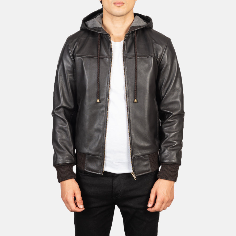 
Nintenzo Chaqueta Bomber de Cuero para Hombre – alternate product view 1