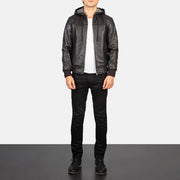 
Nintenzo Chaqueta Bomber de Cuero para Hombre – alternate product view 3