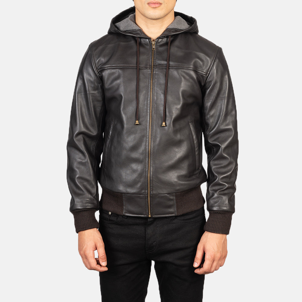 
Nintenzo Chaqueta Bomber de Cuero para Hombre – alternate product view 4