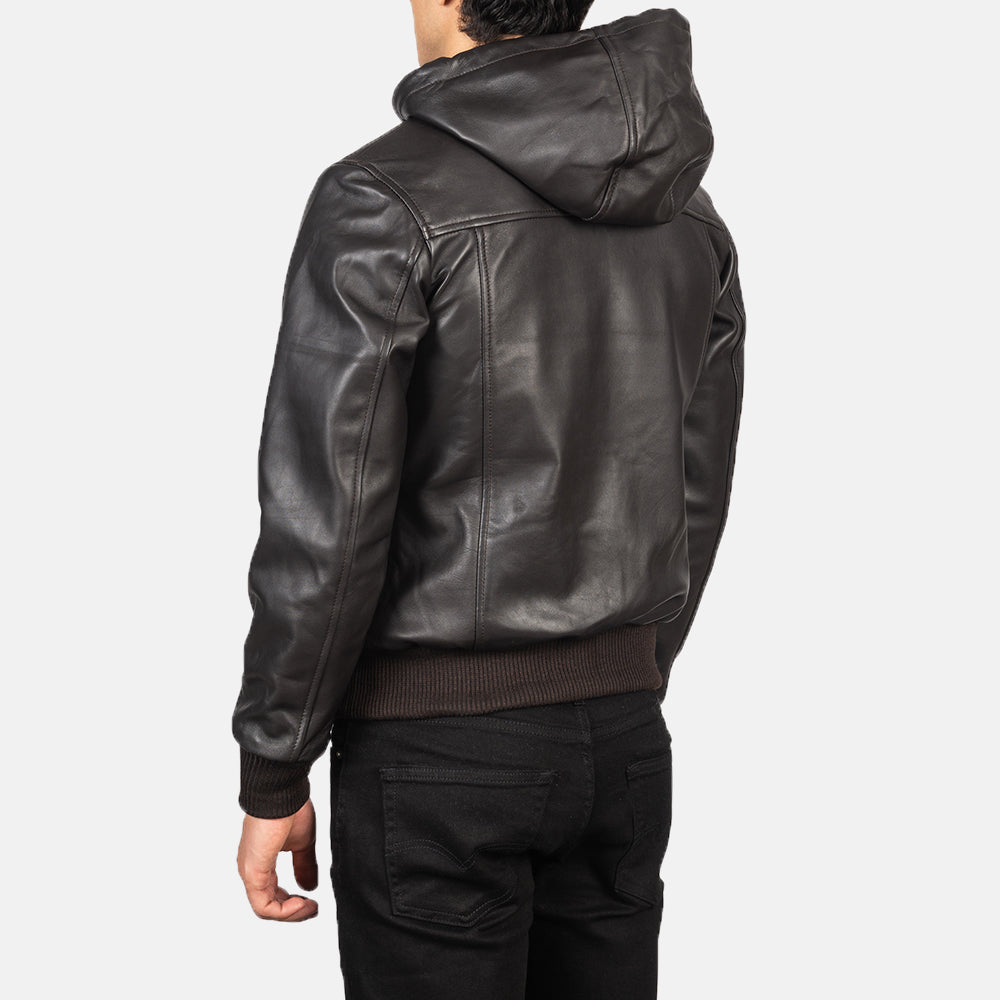 
Nintenzo Chaqueta Bomber de Cuero para Hombre – alternate product view 5