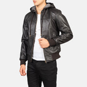 
Nintenzo Chaqueta Bomber de Cuero para Hombre – alternate product view 6