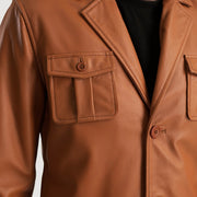 Ray Cutler Chaqueta de Cuero para Hombre – Vista alternativa del producto 6