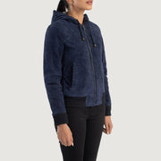 
Rebella Hooded Chaqueta Bomber de Cuero para Mujer – alternate product view 2