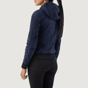 
Rebella Hooded Chaqueta Bomber de Cuero para Mujer – alternate product view 5