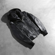 
Roslyn Hooded Chaqueta Bomber de Cuero para Mujer – alternate product view 7