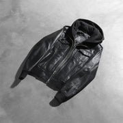 
Roslyn Hooded Chaqueta Bomber de Cuero para Mujer – alternate product view 8
