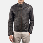 Rustic Chaqueta Biker de Cuero para Hombre – Vista alternativa del producto 3