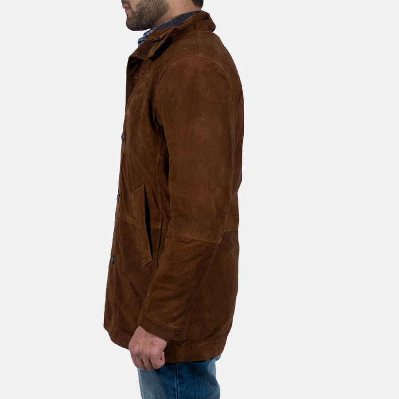 Sheriff Marrón Chaqueta de Gamuza para Hombre