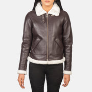
Sherilyn B-3 Negro Chaqueta Bomber de Cuero para Mujer – alternate product view 4