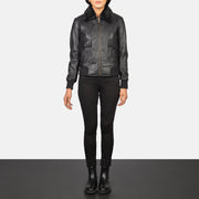 Stella G-1 Cazadora Bomber de Cuero para Mujer – Vista alternativa del producto 3