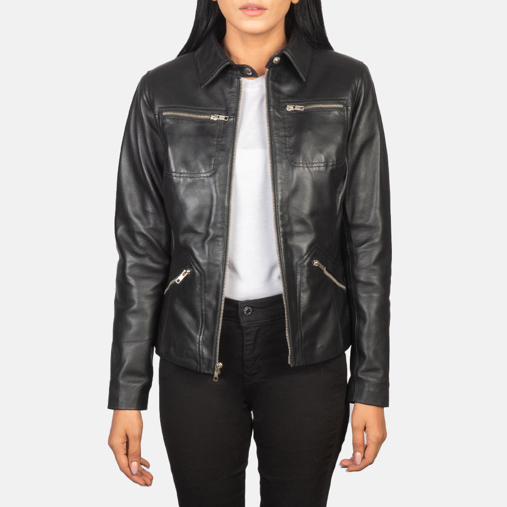 
Tomachi Rojo Chaqueta de Cuero para Mujer – alternate product view 1