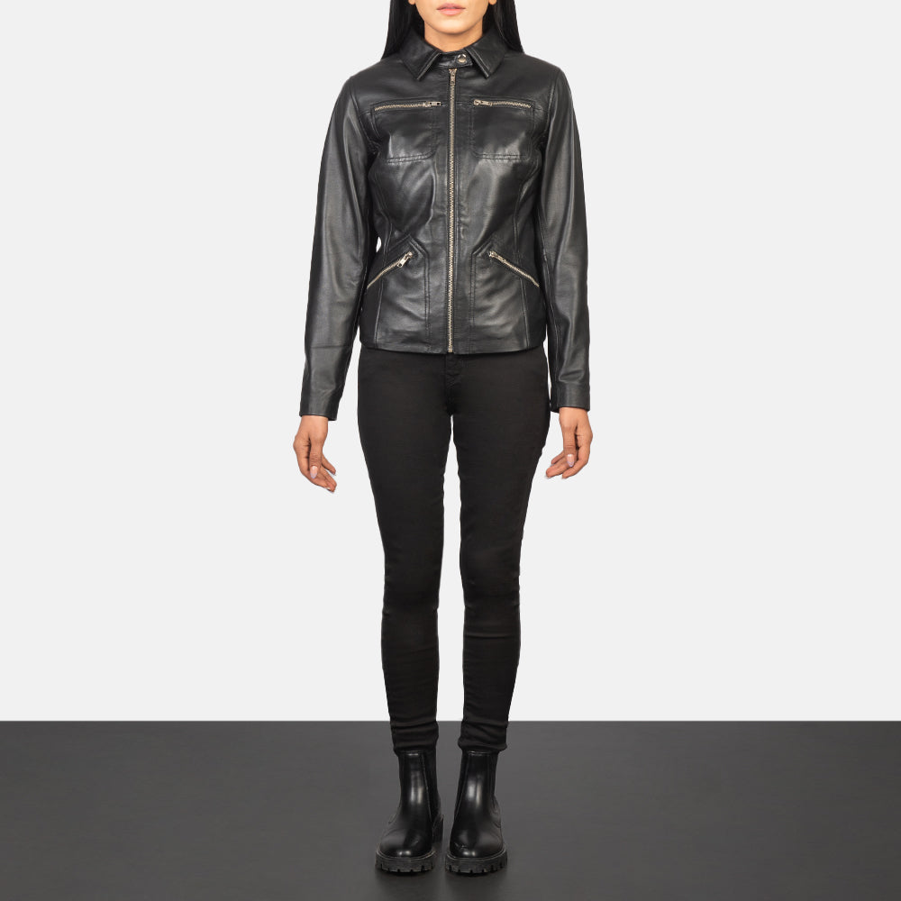 
Tomachi Rojo Chaqueta de Cuero para Mujer – alternate product view 3