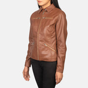 
Tomachi Rojo Chaqueta de Cuero para Mujer – alternate product view 2