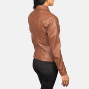 
Tomachi Rojo Chaqueta de Cuero para Mujer – alternate product view 5